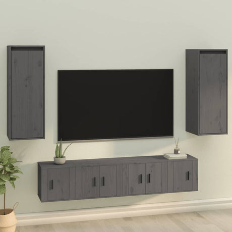 Wall Cabinet 30X30X80 Cm Solid Wood Pine