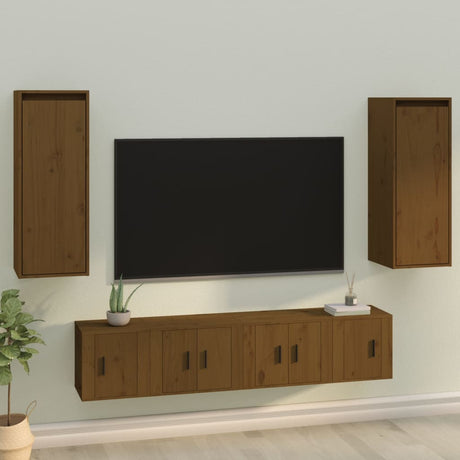 Wall Cabinet 30X30X80 Cm Solid Wood Pine