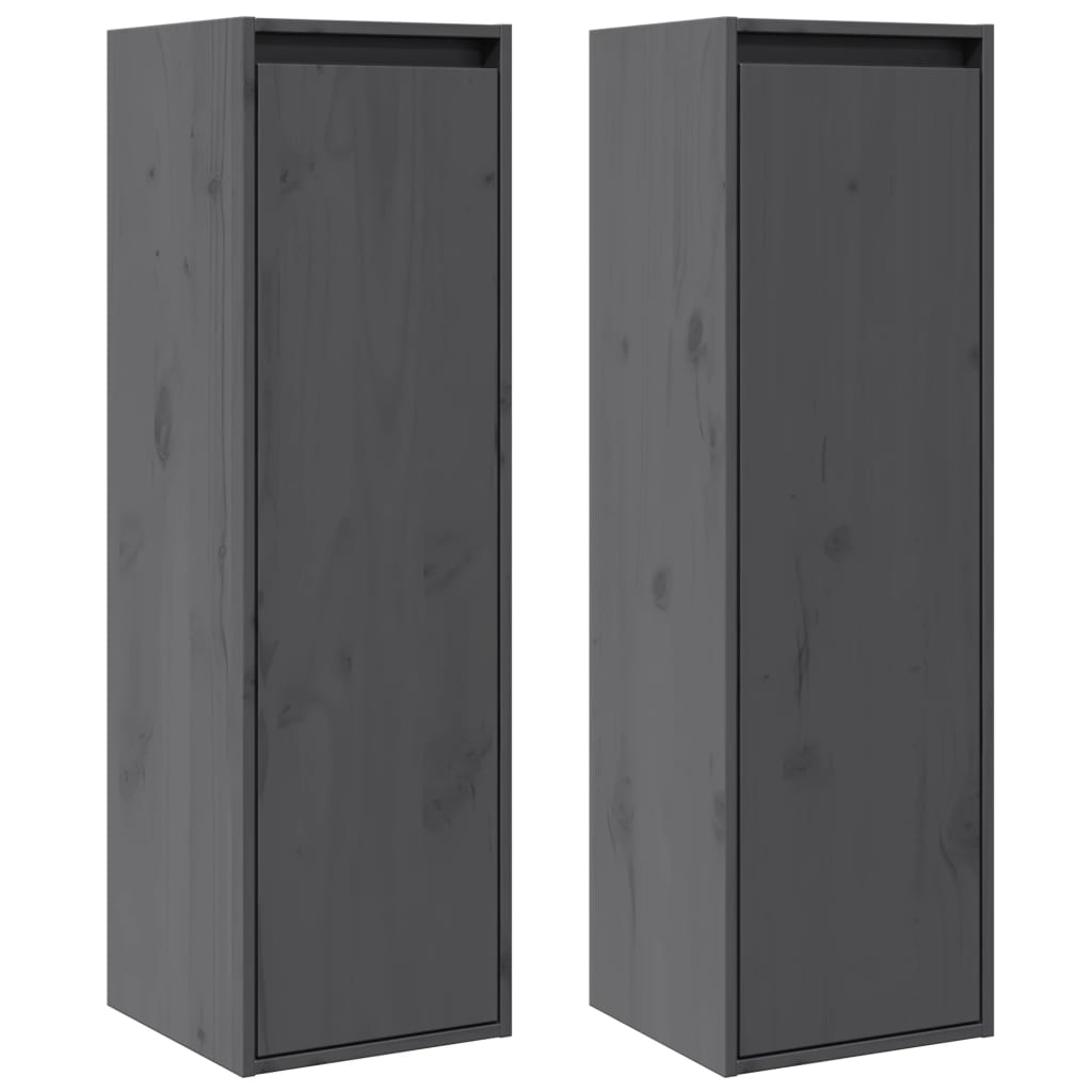 Wall Cabinets 2 Pcs 30X30X100 Cm Solid Pinewood