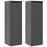 Wall Cabinets 2 Pcs 30X30X100 Cm Solid Pinewood