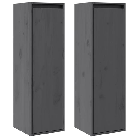 Wall Cabinets 2 Pcs 30X30X100 Cm Solid Pinewood