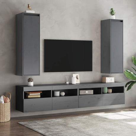 Wall Cabinets 2 Pcs 30X30X100 Cm Solid Pinewood