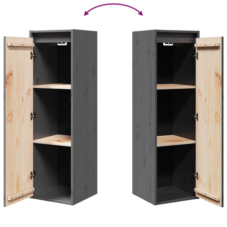 Wall Cabinets 2 Pcs 30X30X100 Cm Solid Pinewood