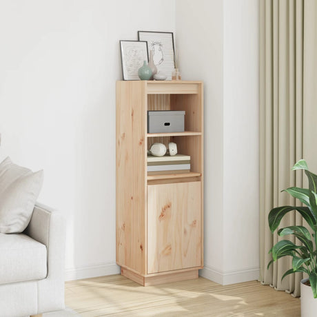 Highboard 37X34X110 Cm Solid Wood Pine