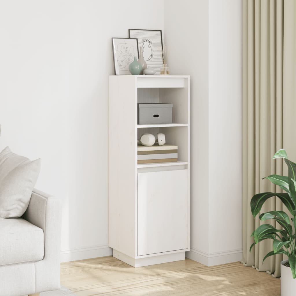 Highboard 37X34X110 Cm Solid Wood Pine