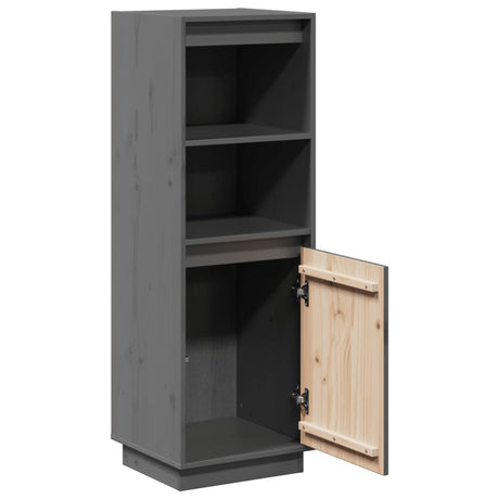 Highboard 37X34X110 Cm Solid Wood Pine