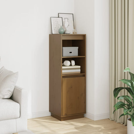 Highboard 37X34X110 Cm Solid Wood Pine