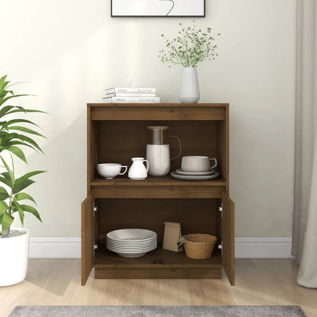 Sideboard 60X34X75 Cm Solid Wood Pine