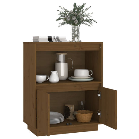 Sideboard 60X34X75 Cm Solid Wood Pine