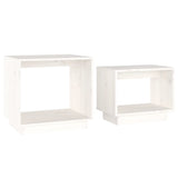 Nesting Coffee Tables 2 Pcs Solid Wood Pine