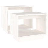 Nesting Coffee Tables 2 Pcs Solid Wood Pine