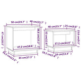 Nesting Coffee Tables 2 Pcs Solid Wood Pine