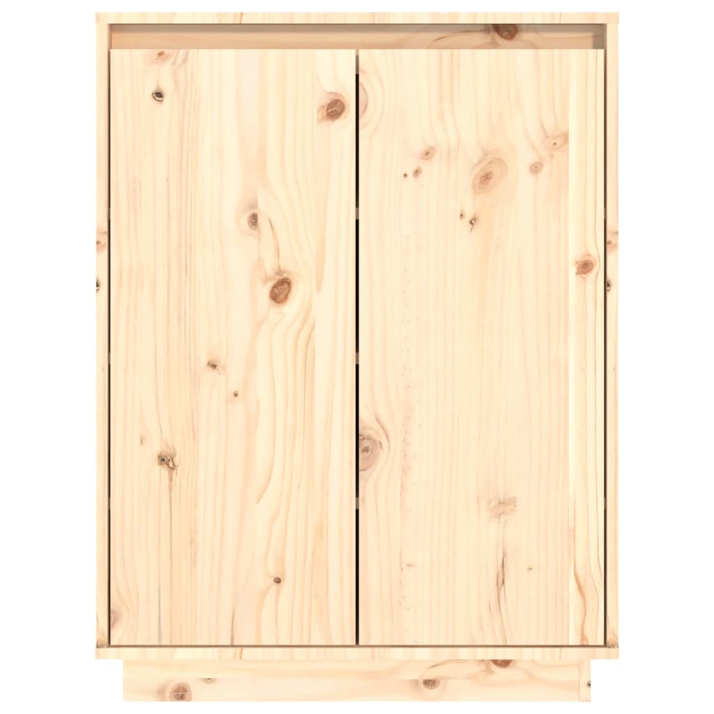 Shoe Cabinet 60X35X80 Cm Solid Wood Pine