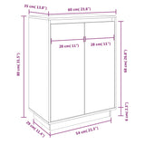 Shoe Cabinet 60X35X80 Cm Solid Wood Pine