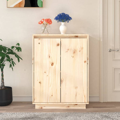 Shoe Cabinet 60X35X80 Cm Solid Wood Pine