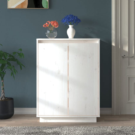 Shoe Cabinet 60X35X80 Cm Solid Wood Pine