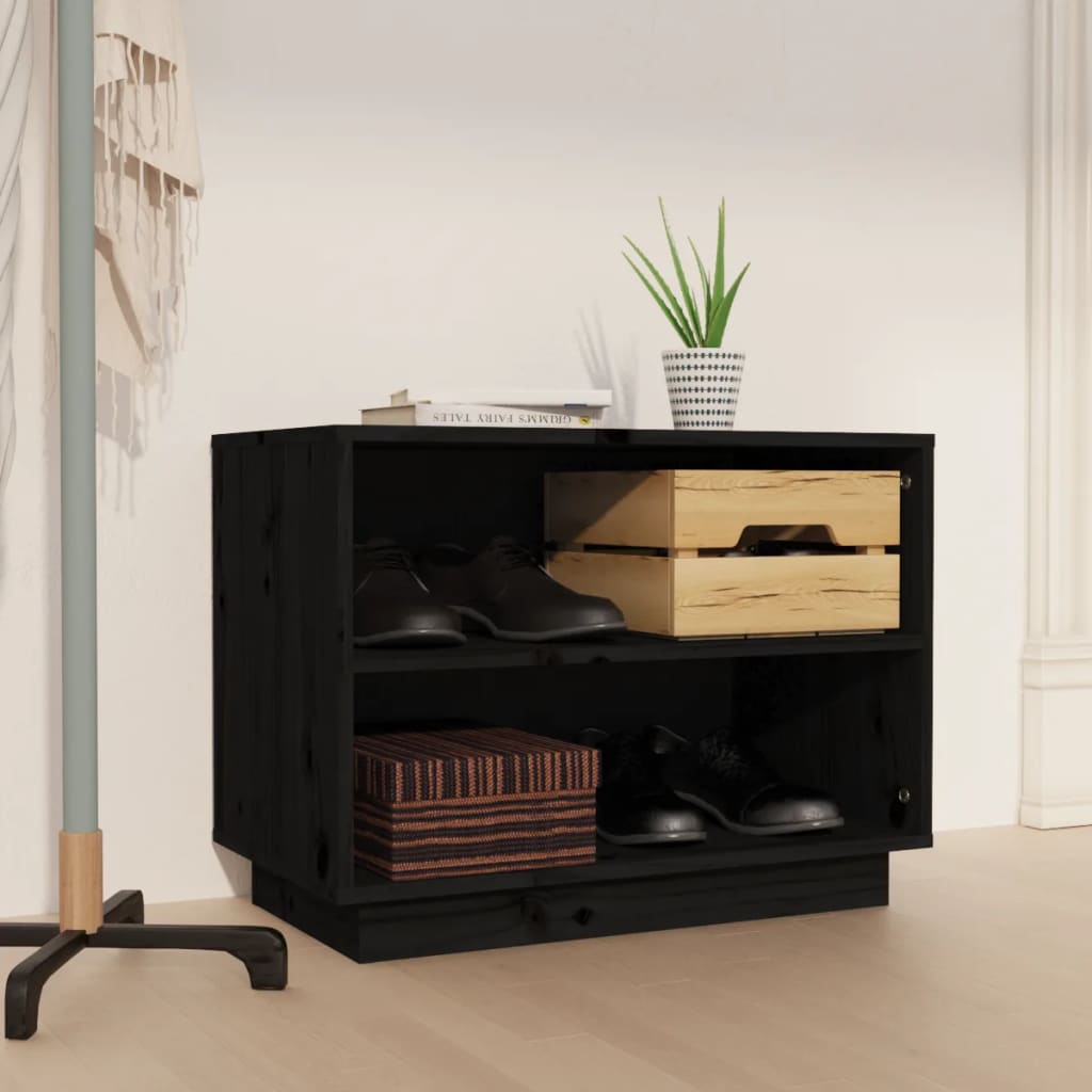 Shoe Cabinet 60X34X45 Cm Solid Wood Pine