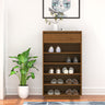 Shoe Cabinet 60X34X105 Cm Solid Wood Pine