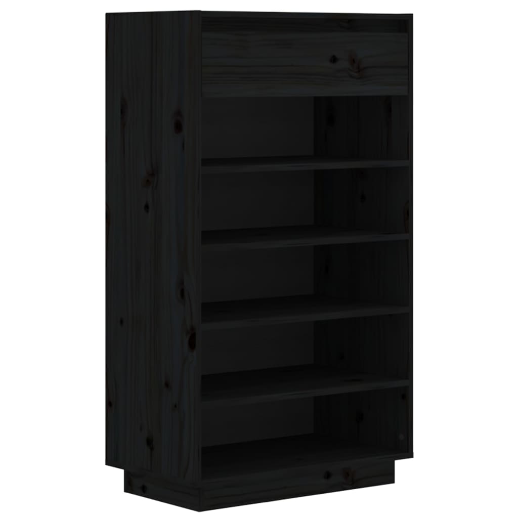 Shoe Cabinet 60X34X105 Cm Solid Wood Pine