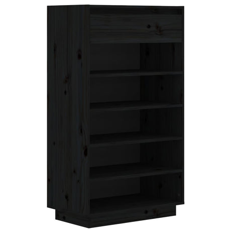 Shoe Cabinet 60X34X105 Cm Solid Wood Pine