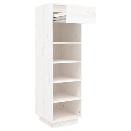 Shoe Cabinet 30X34X105 Cm Solid Wood Pine