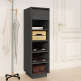 Shoe Cabinet 30X34X105 Cm Solid Wood Pine