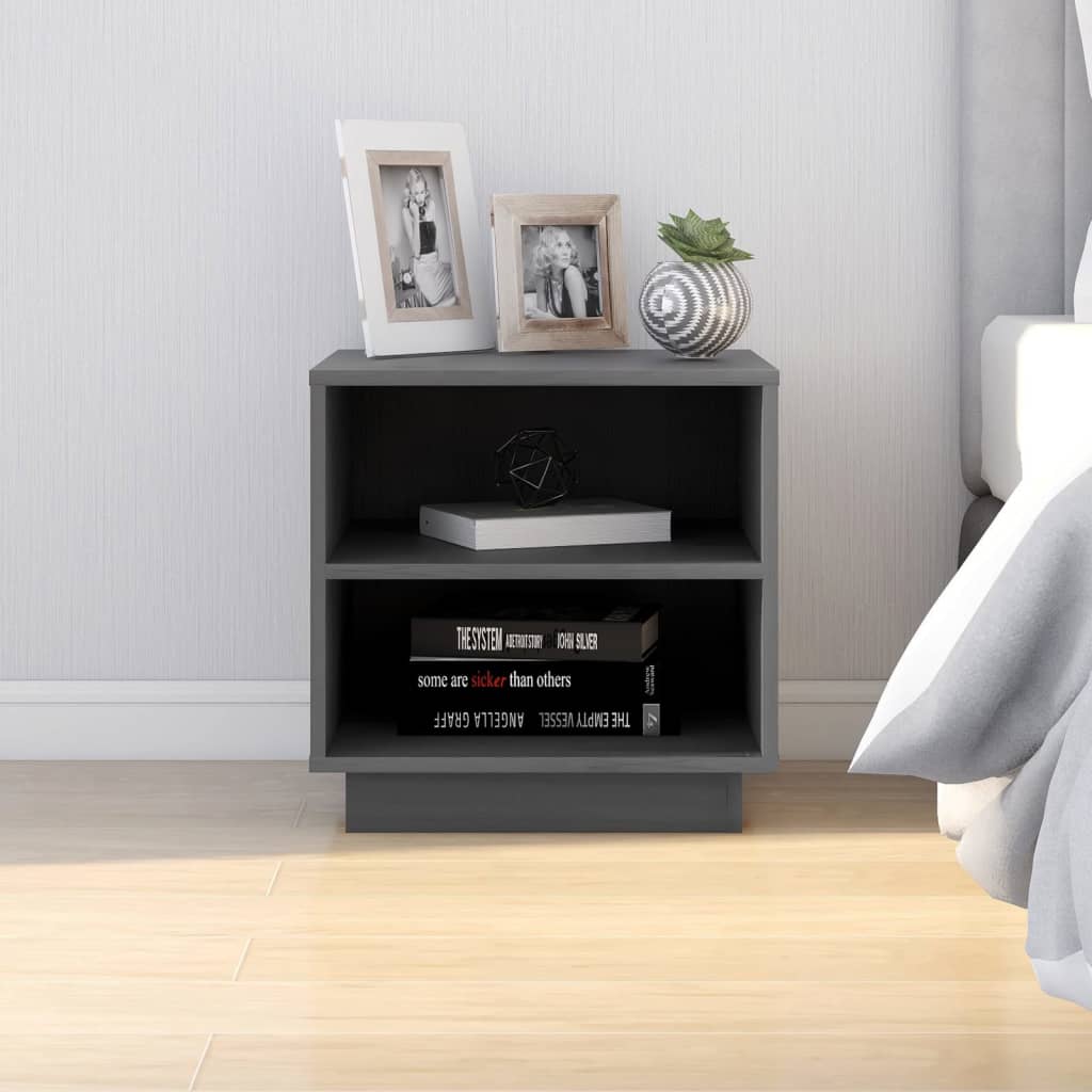 Bedside Cabinet 40X34X40 Cm Solid Wood Pine