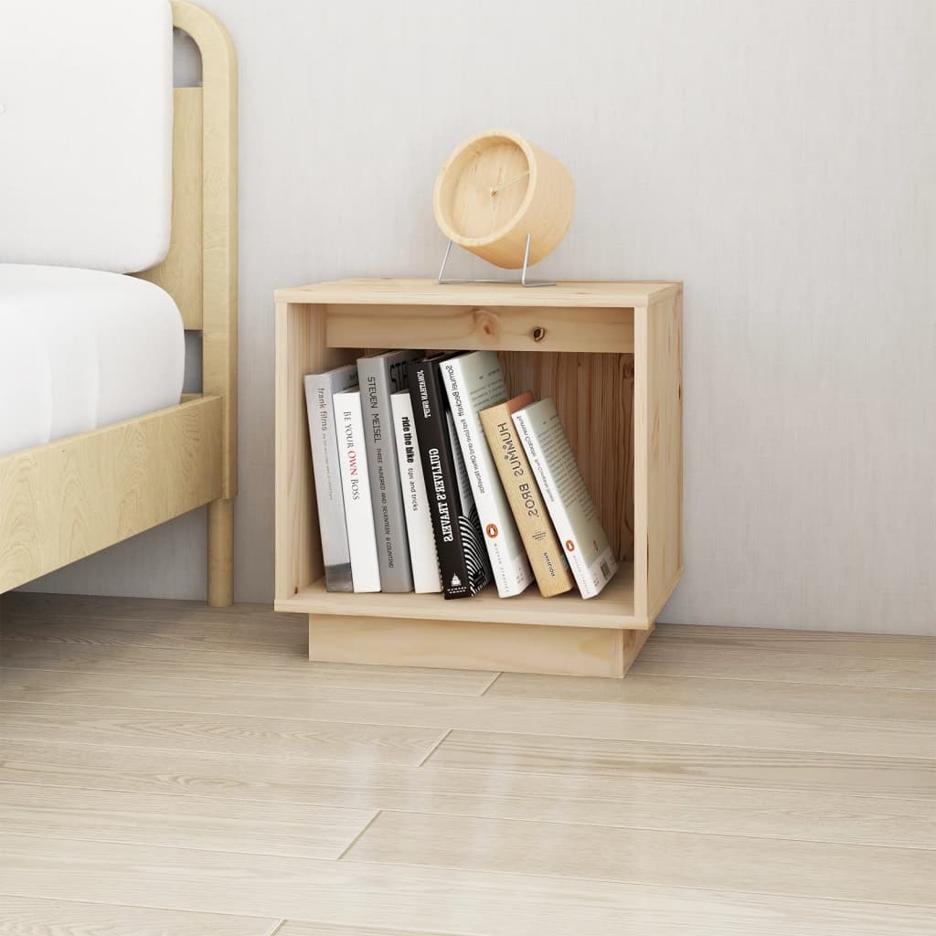 Bedside Cabinet 40X30X40 Cm Solid Wood Pine