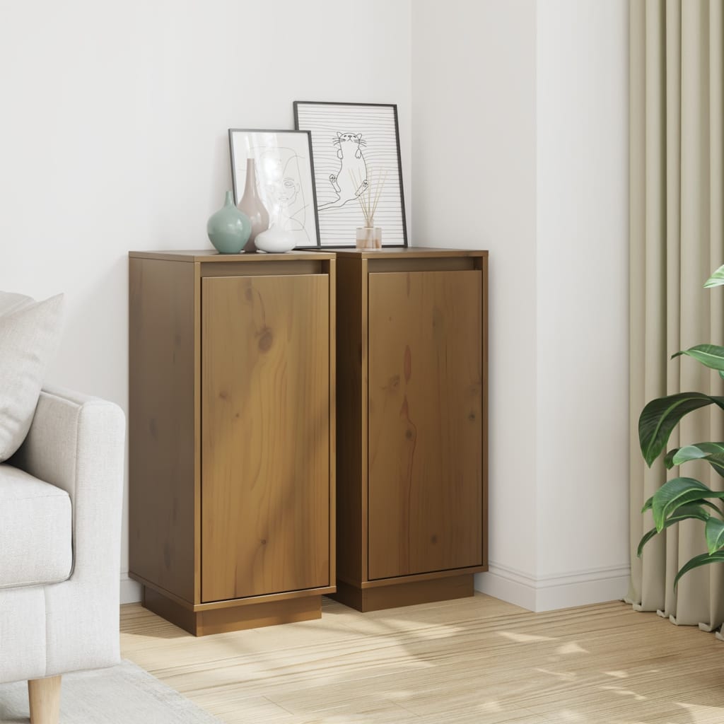Sideboard 31.5X34X75 Cm Solid Wood Pine