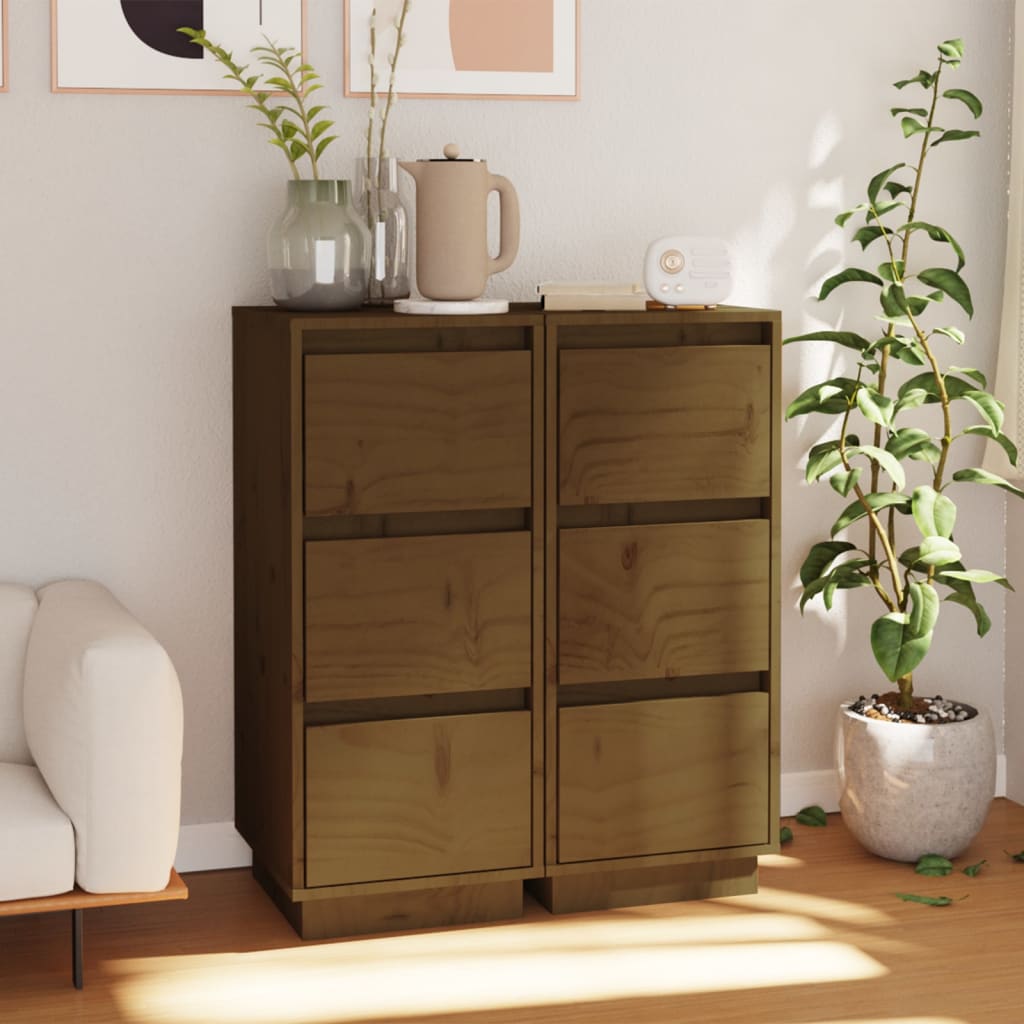 Sideboard 32X34X75 Cm Solid Wood Pine