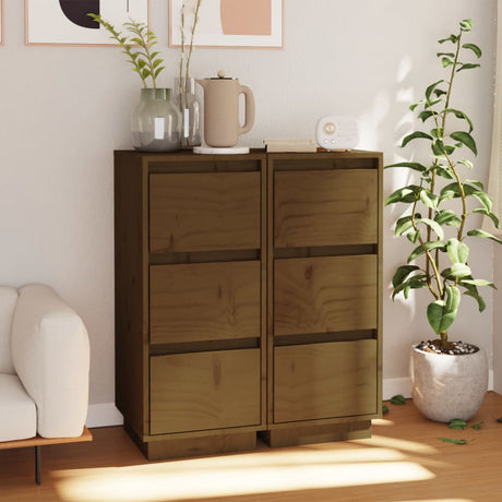 Sideboard 32X34X75 Cm Solid Wood Pine