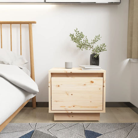 Bedside Cabinet 35X34X32 Cm Solid Wood Pine
