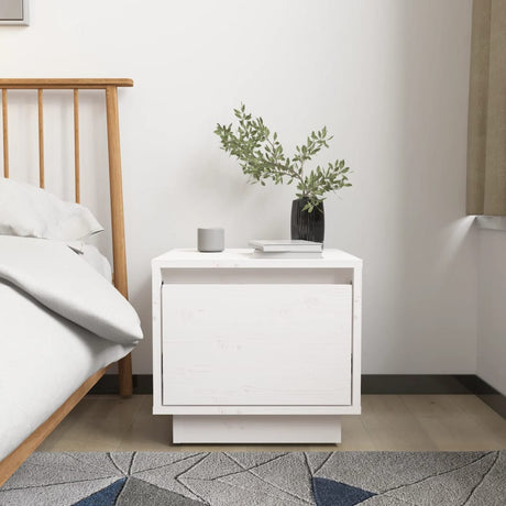 Bedside Cabinet 35X34X32 Cm Solid Wood Pine