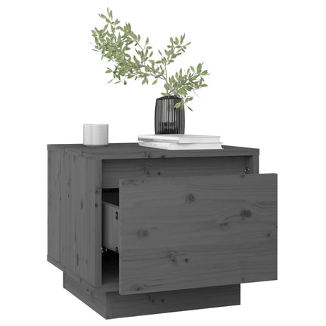 Bedside Cabinet 35X34X32 Cm Solid Wood Pine