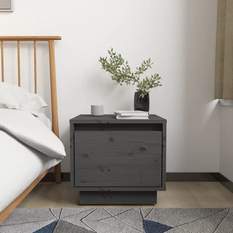 Bedside Cabinet 35X34X32 Cm Solid Wood Pine