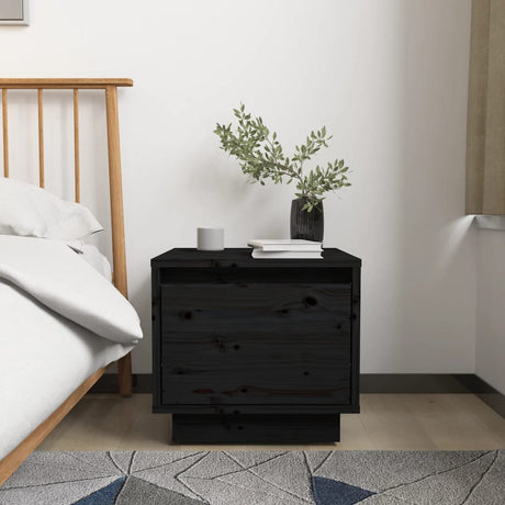 Bedside Cabinet 35X34X32 Cm Solid Wood Pine