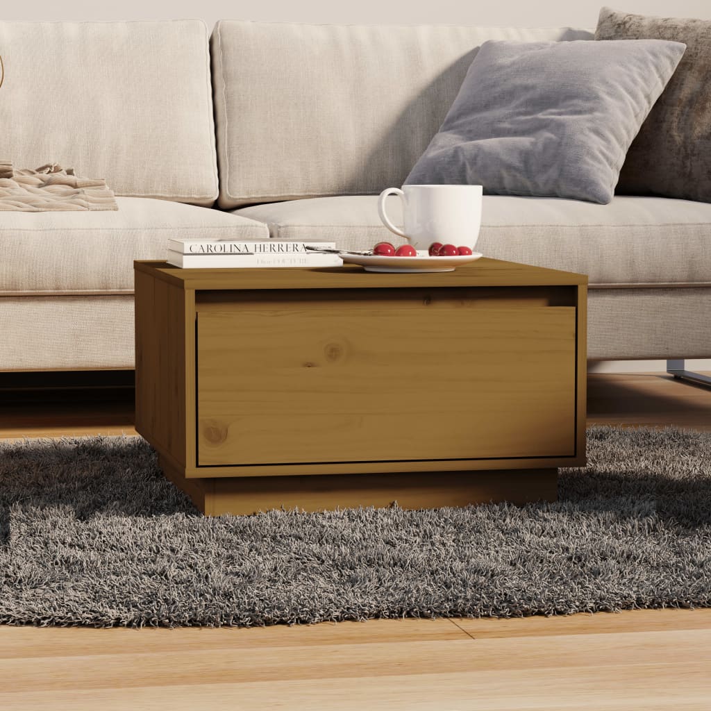 Coffee Table 55X56X32 Cm Solid Wood Pine