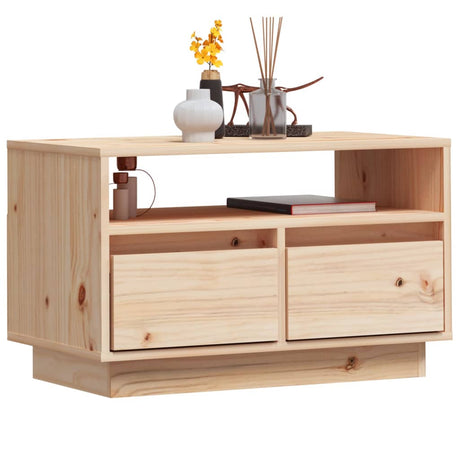 Tv Cabinet 60X35X37 Cm Solid Wood Pine