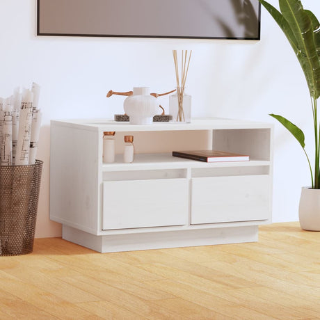 Tv Cabinet 60X35X37 Cm Solid Wood Pine