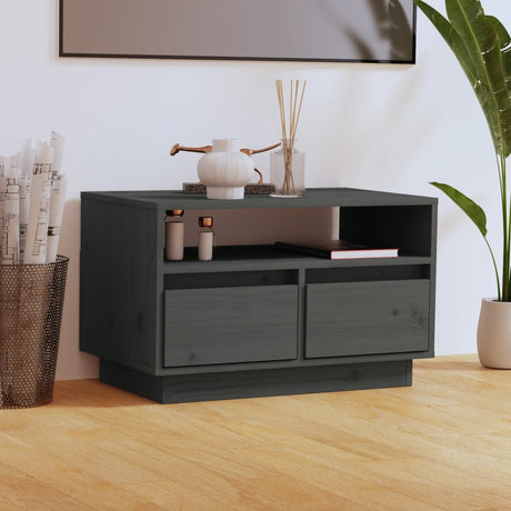 Tv Cabinet 60X35X37 Cm Solid Wood Pine