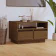 Tv Cabinet 60X35X37 Cm Solid Wood Pine