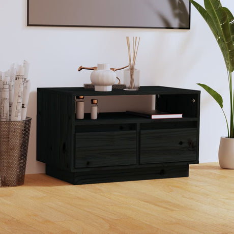 Tv Cabinet 60X35X37 Cm Solid Wood Pine