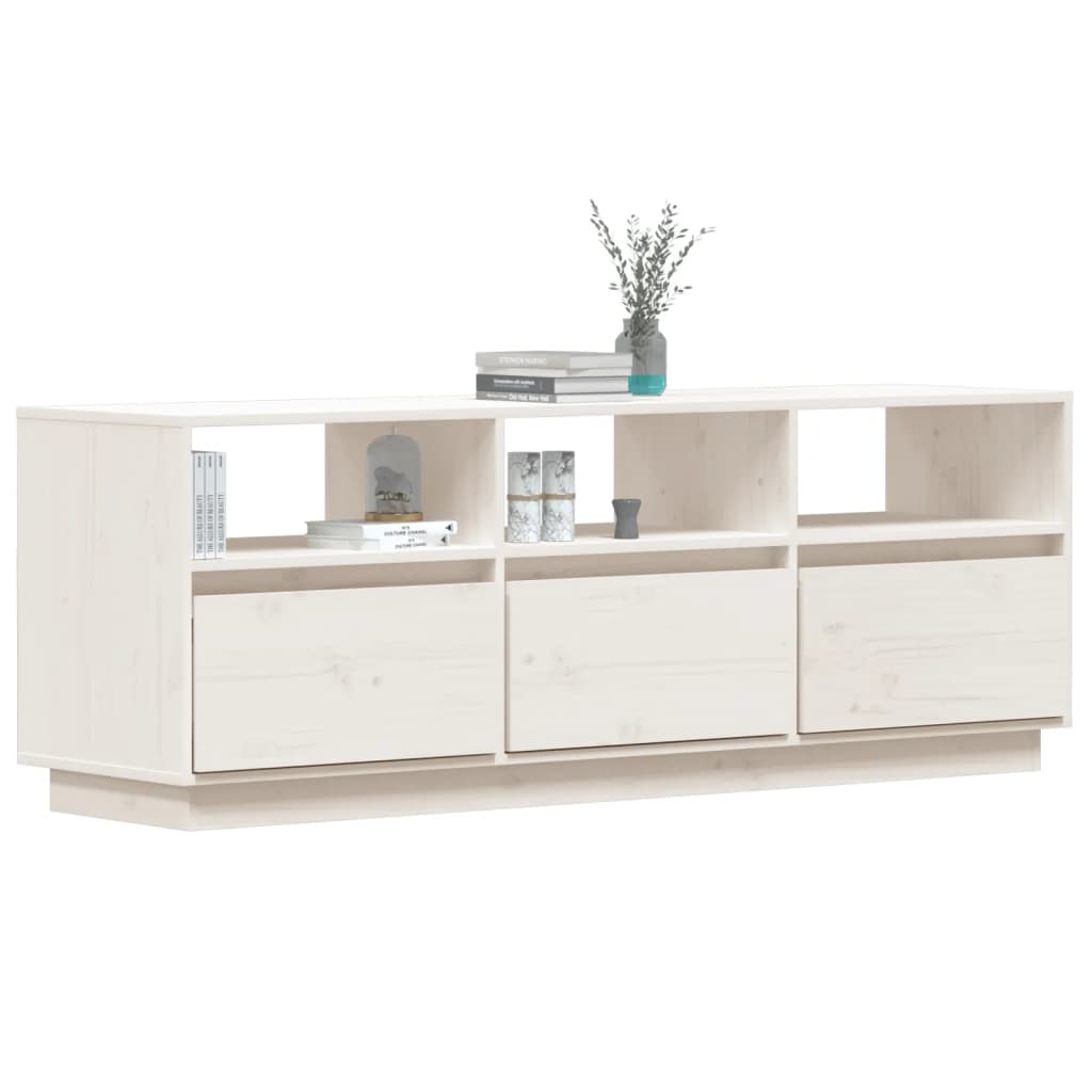 Tv Cabinet 140X37X50 Cm Solid Wood Pine