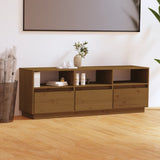 Tv Cabinet 140X37X50 Cm Solid Wood Pine