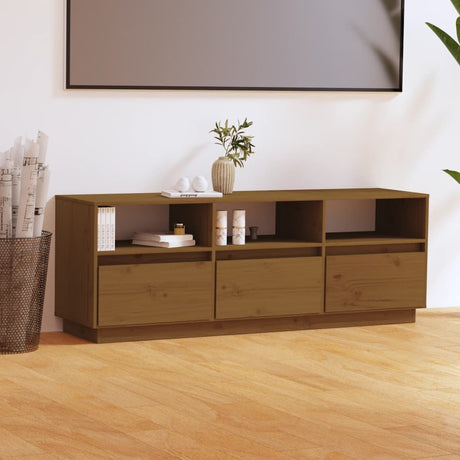 Tv Cabinet 140X37X50 Cm Solid Wood Pine