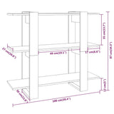 Book Cabinet/Room Divider 100X30X87 Cm