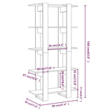 Book Cabinet/Room Divider 80X30X160 Cm Engineered Wood