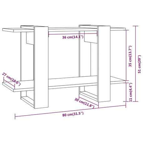 Book Cabinet/Room Divider 80X30X51 Cm