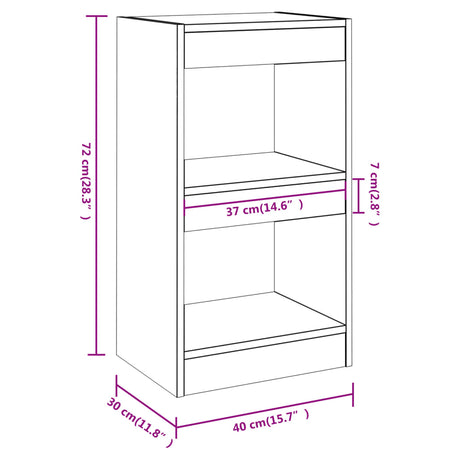 Book Cabinet/Room Divider 40X30X72 Cm