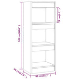 Book Cabinet/Room Divider 40X30X103 Cm Engineered Wood